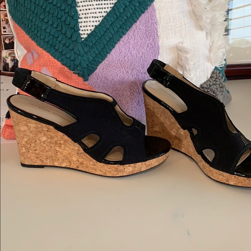 🦋3/$20 Black Dress Wedges-Size 8! Like new!
